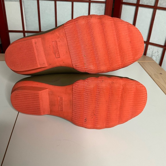 Sperry Duck Winter/Rain Boots, orange/green-brown/tan, size W8, Waterproof, EUC! - Picture 8 of 10